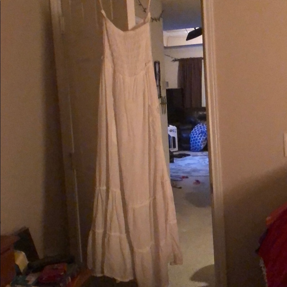 White bathing suit coverup